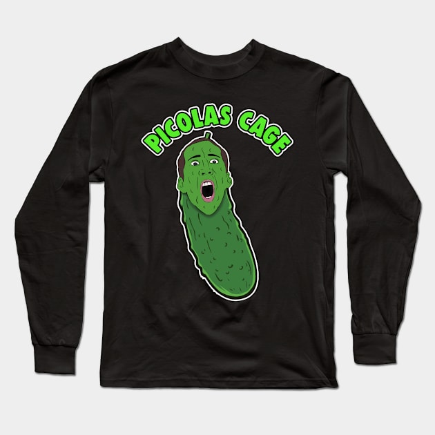 Picolas Cage - Nicolas Cage Long Sleeve T-Shirt by Barnyardy